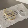 Pendientes Minimalistas Franceses en Forma de C para Mujer, Diseño Vintage de Nicho con un Toque de Lujo, Pendientes de Botón Ovalados Trenzados Dobles Cepillados