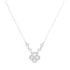 Colar de trevo de quatro folhas joia de design nicho de luxo leve acessórios de colar do Condado de Haifeng Meilong pingente de flor de zircônia feminino