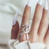 Europa y Estados Unidos transfronterizo Amazon Anillo Nuevo moda simple con elemento de cadena anillo anillo anillo anillo venta directa de fábrica