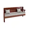 Juego de sofá y silla de madera maciza, estilo chino moderno, silla de balcón de madera minimalista, adecuado para apartamentos de alquiler y unidades pequeñas, banco largo con respaldo.