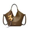 Bolso Cubo Casual de Nicho Estilo Coreano para Mujer 2026 Nuevo Estilo Minimalista Bolso Cesta Bolso de Hombro Simple para Mujer