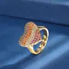 Transfronterizo wish2022 nuevo baño de oro cruz color europeo y americano diamante incrustación micro corazón traje joyería de temperamento lote
