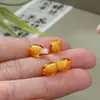 Ámbar Cera de Abeja Amarillo Pollo Hebilla de Collar Polvo Presión Hebilla de Pulsera Tensor Conector Accesorios de Joyería Marfil Venta al por Mayor