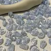 Alta calidad Xia Bing Gris Azul Bohemio Bordado con Cuentas Mixto Barroco Material Hecho a Mano Gu Mei Guyum Ropa