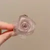 Pinza para el pelo de lazo negro con aspecto de alta gama, Pinza de tiburón de malla grande, Pasador para coleta, Accesorio para el pelo fruncido para la parte posterior de la cabeza