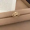 Anel Aberto de Zircônia com Pérolas de Três Camadas Casual Simples Personalizado Moda Anel para Dedo Indicador Leve Luxo Anel de Alta Qualidade Atacado