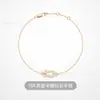 Colar Fred Fecho de Ferradura Pingente em Forma de U Totalmente Cravejado de Diamantes Fecho de Oito Corrente para Clavícula de Casal Corrente Torcida