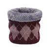 Novo Conjunto de Lenços Xadrez Diamante Phnom Penh Feminino Combinação de Cores Moda Lenço Versátil Lenço de Lã Tricotado Gola Alta