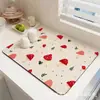 Alfombrilla absorbente de secado rápido para escurrir en la cocina, alfombrilla de comedor de tierra de diatomeas, antideslizante, fácil de limpiar, alfombrilla para cafetera, en stock, se puede etiquetar y enviar en nombre de los clientes