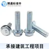 Tornillos de Brida Zincados Azul-Blanco con Recubrimiento de Hierro, Pernos Hexagonales Externos con Arandelas, Pernos de Brida con Cabeza Hexagonal