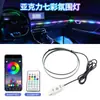 Luz Ambiental LED Acrílica de Modificación Colorida para Interior de Coche Exclusiva Transfronteriza Luz Decorativa de Agua Corriente sin Instalación USB