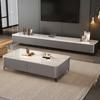 Mesa de Café Tablero de Roca A8L Sala de Estar Hogar Lujo Ligero Moderna Simple Mesa de Té 2024 Nuevo Rectangular Celebridad de Internet Apartamento Pequeño