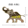 Artesanías 3D de Animales de Madera Nuevos Transfronterizos, Decoraciones Creativas de Escritorio para el Hogar, Adornos de Madera Tallados Multicapa