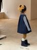 Otoño 2025 Nuevo Estilo Coreano Ropa Infantil Niñas Vestido de Lana de Puntos Falda Delgada de Puntos para Bebé