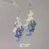 "Sonho da Borboleta de Zhuang Zhou" Brincos de Borboleta Vazados Gradiente Azul de Fada Longos Inteligentes Frescos de Primavera e Verão para Mulheres