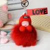 Celebridad de Internet Estilo Ins Bola de Pelo de Zorro Muñeca Durmiente Llavero Bebé de Piel Colgante Muñeca Linda Durmiendo Joyería para Bolso