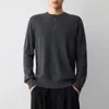 Suéter Mokamke para Hombre de Alta Gama con Cuello Henley para Viajero, Colección Otoño 2026, Suéter de Punto Mezcla de Lana, Modelo 22323