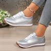 Exportación Europea y Americana Talla Grande Verano 2025 Nuevos Zapatos de Tela de Color Puro Deportivos y de Ocio para Mujer Plano de Boca Baja Punta Redonda Transfronterizo