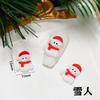 10 Adornos de Navidad de Dibujos Animados para Manicura Papá Noel Reno Muñeco de Nieve Resina Estereoscópica Decoraciones Navideñas para Uñas