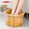 Ouchao Bolsa Gruesa Desechable para Pies Bolsa para Pedicura Barril de Madera Set de Terapia para Pies Bañera de Plástico para Pies Estilo Nuevo