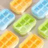 Molde de silicona para cubitos de hielo, caja para cubitos de hielo, caja para hielo, prensa de grado alimenticio, refrigerador, artefacto para hacer hielo, minicongelador, siete