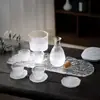 Juego de Cristalería para Cócteles Niebla de Rocío Helado, Decantador y Taza de Sake, Dispensador de Vino Estilo Japonés de Lujo Ligero, Copas de Vino Pequeñas, Copas de Vino Blanco