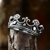 Anillo corona cruz de acero inoxidable Steel Warrior nuevo al por mayor moda retro titanio acero anillo para hombre y mujer