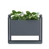 Jardinera de acero inoxidable para exteriores combinación tienda de té con leche soporte para flores calle comercial jardinera de hierro forjado valla de patio macizo de flores municipal