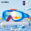 Gafas de natación de verano más vendidas, alta definición, impermeables, antivaho, marco grande, modelo nuevo para niños y niñas, equipo de natación, modelo nuevo al por mayor