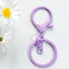 Atacado do Fabricante Fecho de Lagosta Esmaltado Conjunto de Três Peças, Chaveiro DIY para Bolsas e Acessórios, Chaveiro Colorido Doce