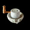 Molino de Piedra Pequeño para Uso Doméstico, Disco de Molienda Natural, Tipo Empuje Manual de Piedra de Granito Tradicional, Pequeña Máquina Casera para Fideos de Arroz, Fabricante de Pasta de Arroz, Disco de Molienda