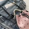 Bolsa Saco Doce para Mulheres 2026 Nova Verão Laço Bolsa de Mão Bolsa de Ombro Artística Casual para o Dia a Dia Bolsa Transversal