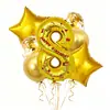 Globos de Cumpleaños Globos de Número de 32 pulgadas Fábrica al por Mayor Juego de 8 Piezas Patrón Impreso Globos de Película de Aluminio para Decoración de Escenas