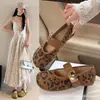 Zapatos Mary Jane con Estampado de Leopardo Retro para Mujer Otoño 2026 Nuevos Zapatos de Salón Franceses de Boca Baja de una Sola Correa Planos Bailarinas Planas