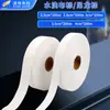 Etiqueta de lavado en blanco con marca de lavado recubierta, etiqueta de tamaño de ropa, cinta de nailon impresa, transparente, venta al por mayor de fábrica.