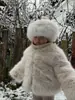 Abrigo Peludo Infantil, Chaqueta Gruesa de Piel Sintética para Niños, Abrigo Grueso Versátil de Otoño e Invierno Nuevo Elegante a la Moda para Bebés Niñas