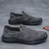 Zapatos de seguridad para hombre para trabajo en construcción, zapatos de trabajo sin cordones, verano transpirables, ligeros, impermeables, antideslizantes, resistentes al desgaste, zapatos de senderismo