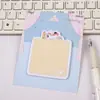 Notas Adhesivas de Gato de Dibujos Animados para Estudiantes, Notas de Mensajes, Pegatinas para Notas, Notas Adhesivas con Forma Linda y Estéticamente Agradable, Notas Adhesivas Reutilizables