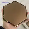 Lentes de Vidrio Mosaico, Espejos Bordados de Forma Irregular, Espejos Esmerilados, Piezas de Vidrio Triangulares, Espejos Autoadhesivos de Una Sola Pieza