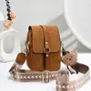 2026 Nueva Bolsa de Teléfono Vertical con Tapa abatible de Moda, Estilo Coreano Moderna Versátil Retro Bolso de Hombro Cruzado, Suministro al por Mayor