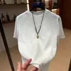 Camiseta Informal Versátil de Verano para Hombre, Estilo Old Money de Alta Gama, Cuello Redondo, Manga Corta, Holgada, Transpirable, Moderna, Corte Ajustado