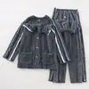 Ropa de Cama de Franela Gruesa Cálida para Hombre Invierno Ropa de Cuidado Pijamas Recuperación Postoperatoria Fácil de Poner y Quitar Talla Grande Postrado Fisioterapia Acupuntura