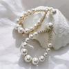 Accesorios de Boda Nupcial Perla Modelado Gota de Agua Grande Aretes de Pin para Oreja Europeos y Americanos Transfronterizos Joyería de Modelado para Uso Diario
