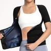 Tops Deportivos Moldeadores de Cuerpo con Sellado de Cintura a Prueba de Sudor para Drop-Shipping Transfronterizo, Chalecos Selladores de Cintura, Ropa Moldeadora de Cintura y Reductora de Abdomen de Manga Corta y Manga Larga a Prueba de Sudor