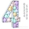 Suministros para atmósfera de cumpleaños, tablero KT, caja de modelado de globos digitales, marco estéreo, tablero de espuma, fondo, fiesta de cumpleaños de bebé