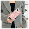 Funda creativa rosa con grafiti de Apple 15 para iPhone14promax transparente amortiguadora 13 funda blanda resistente a caídas