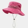 Chapéu de Balde Lavável para Acampamento ao Ar Livre Montanhismo Chapéu de Sol de Aba Larga para Verão Feminino Chapéu de Pesca Proteção Solar Masculina Chapéu de Sol