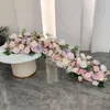 Arreglo Floral para Fondo de Boda, Decoración Floral de Arco, Escaparate, Flores de Mesa para Sala de Exposiciones, Tira Larga de Flores, Flores Artificiales, Flores Falsas, Flores para Decoración de Punto Fotográfico Popular