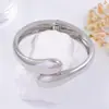 Pulseira Versátil Casual para Mulheres, Venda Quente Transfronteiriça da Amazon, Estilo Cool de Luxo Leve, Liga Metálica Brilhante Galvanizada, Aberta, Não Desbota