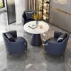 Conjunto de Sofá de Um Lugar de Luxo e Mesa de Centro para Lazer, Recepção de Hotel, Escritório, Sala de Vendas, Mesas e Cadeiras de Reunião, Salão de Beleza